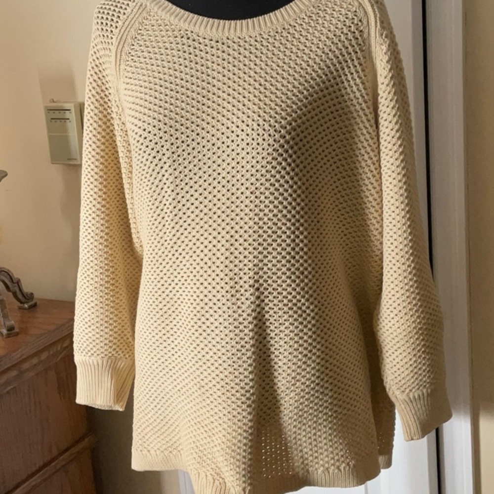 Cream sweater size large